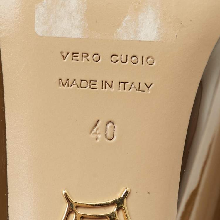 Pre Owned Charlotte Olympia Dolly Size 40 Green Patent Leather Platform Pumps