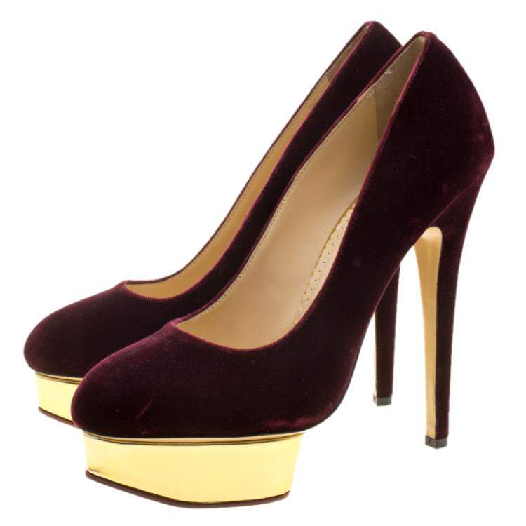 burgundy dolly shoes