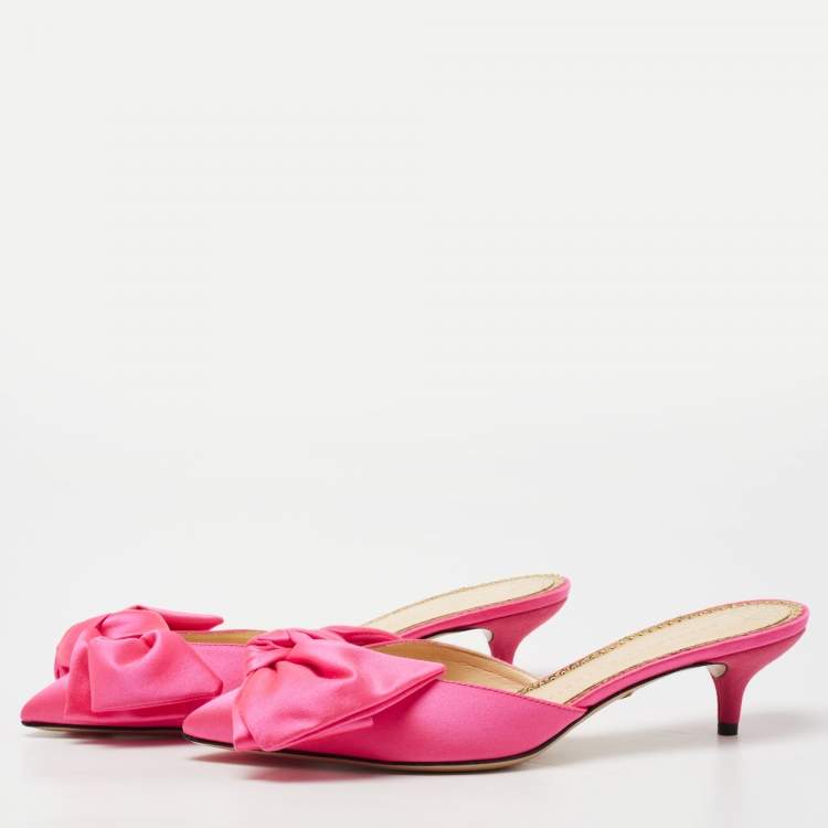 Charlotte olympia discount pink mules