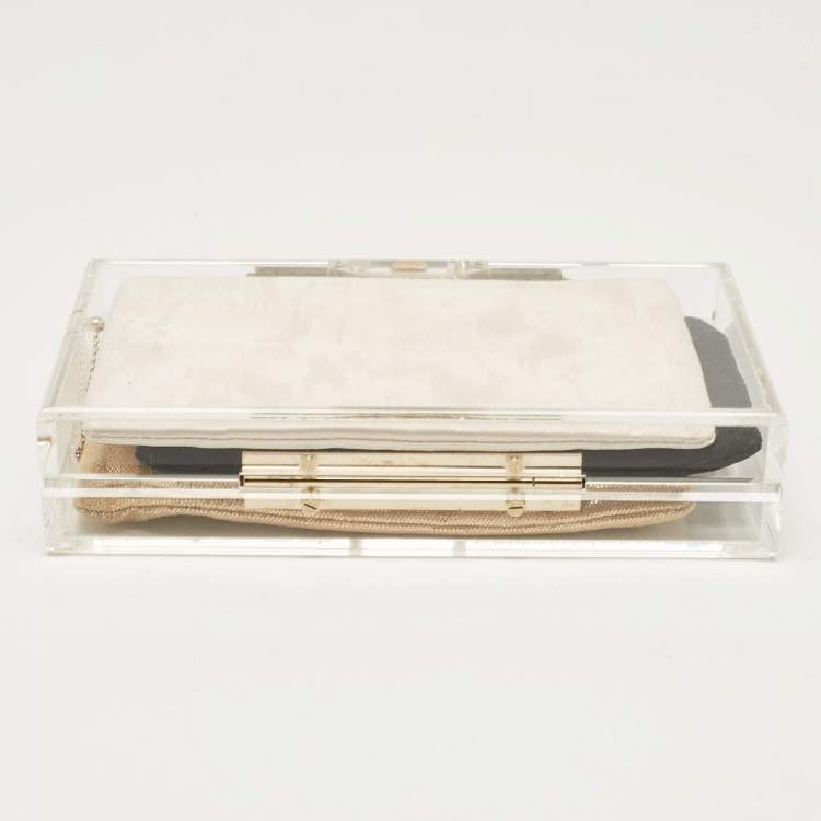 Pre Owned Charlotte Olympia Clear Perspex Pandora Clutch