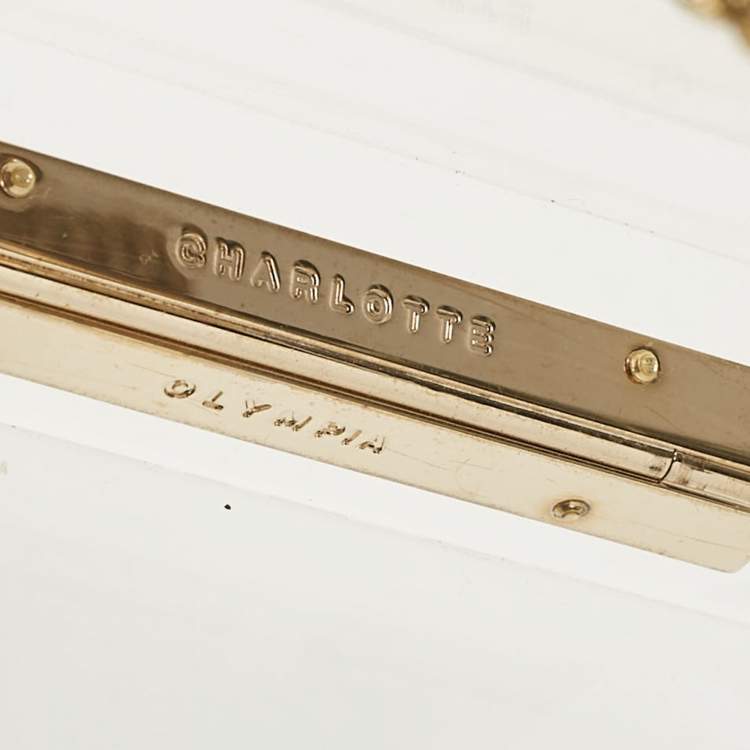 Pre Owned Charlotte Olympia Clear Perspex Pandora Clutch