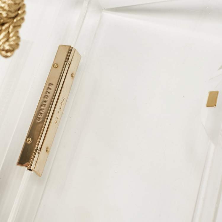 Pre Owned Charlotte Olympia Clear Perspex Pandora Clutch