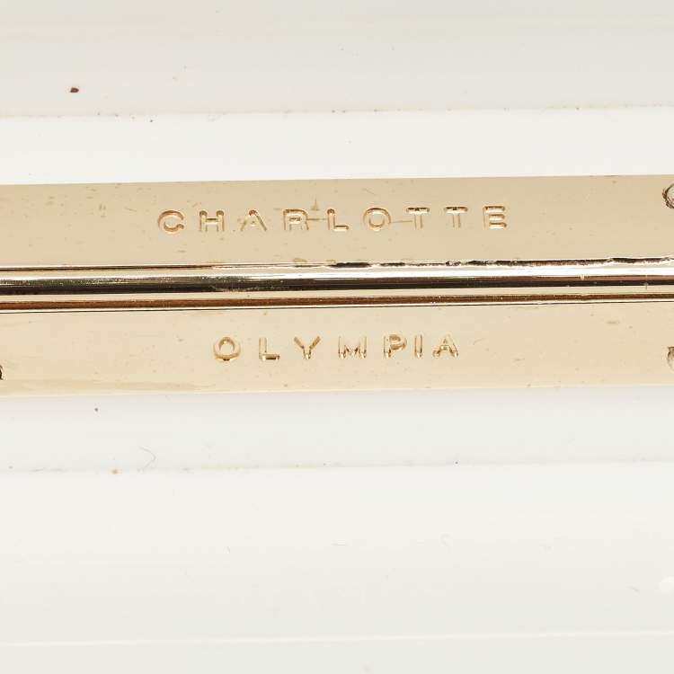 Pre Owned Charlotte Olympia White Marble Effect Perspex Spider Pandora Box Clutch