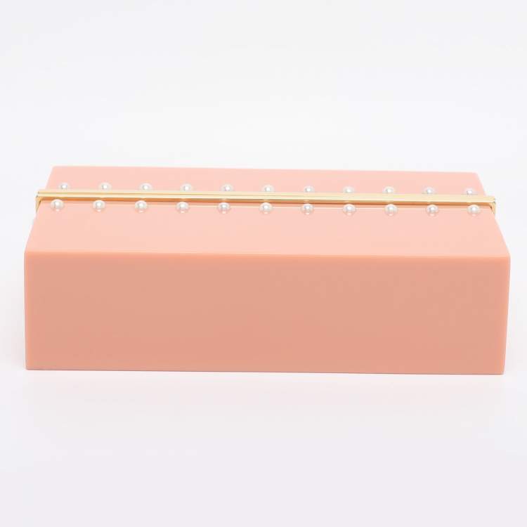 Pre Owned Charlotte Olympia Pink Acrylic Barbie World Clutch