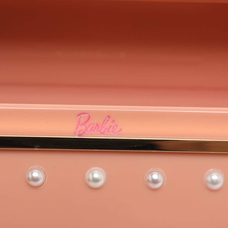 Pre Owned Charlotte Olympia Pink Acrylic Barbie World Clutch
