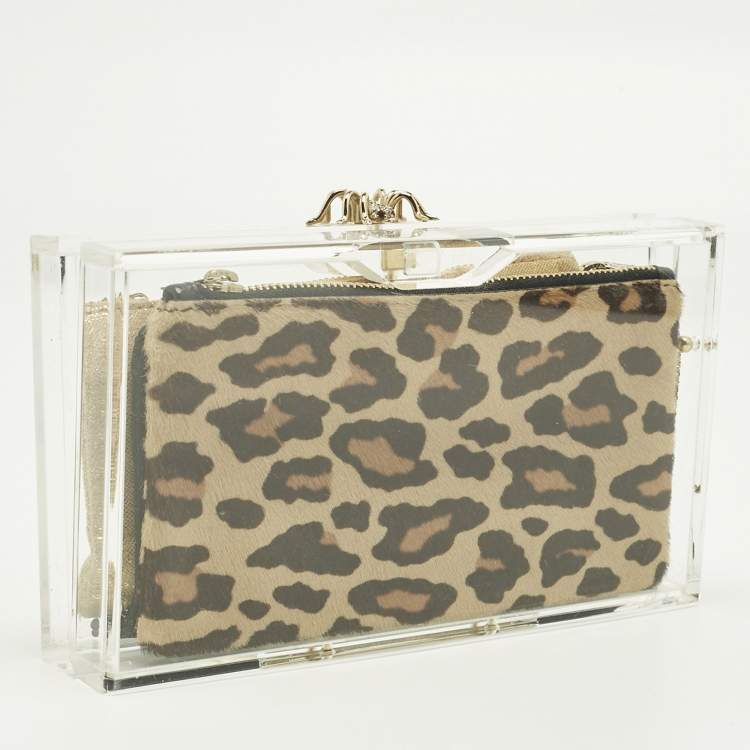 Pre Owned Charlotte Olympia Clear Perspex Spider Pandora Box Clutch