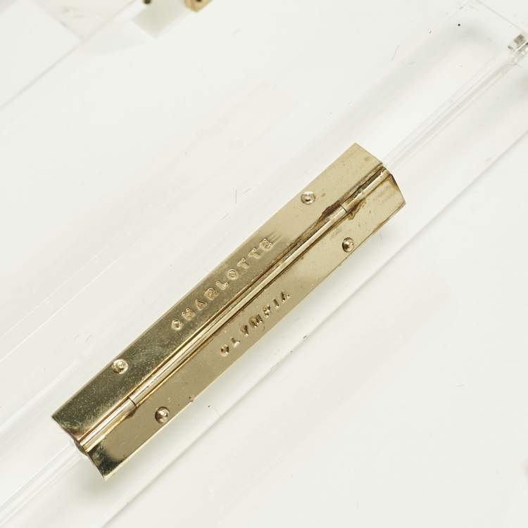 Pre Owned Charlotte Olympia Clear Perspex Spider Pandora Box Clutch