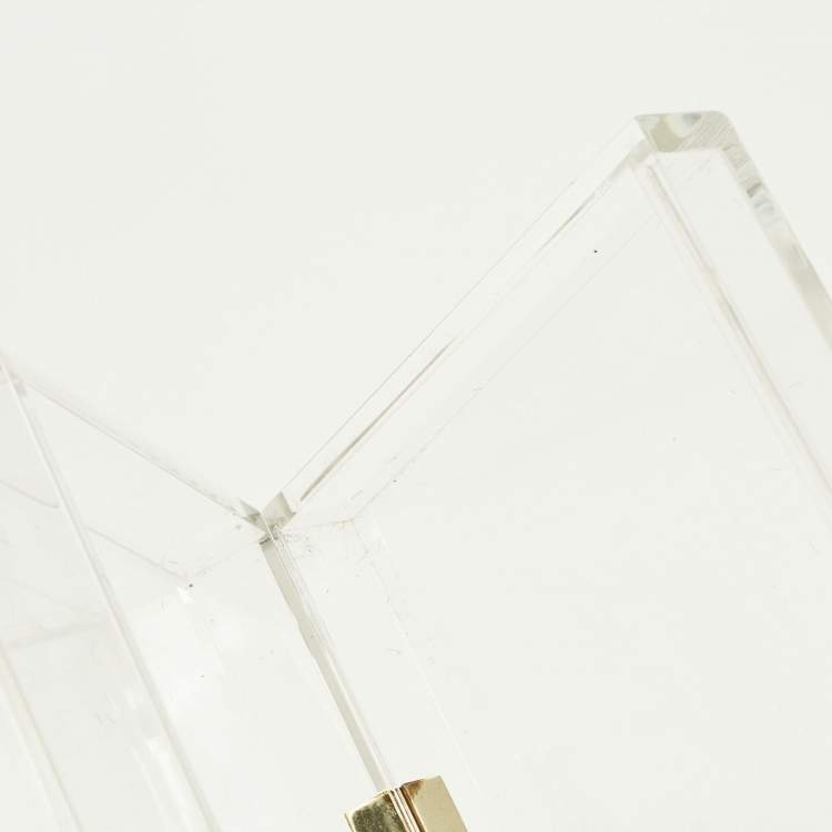 Pre Owned Charlotte Olympia Clear Perspex Spider Pandora Box Clutch