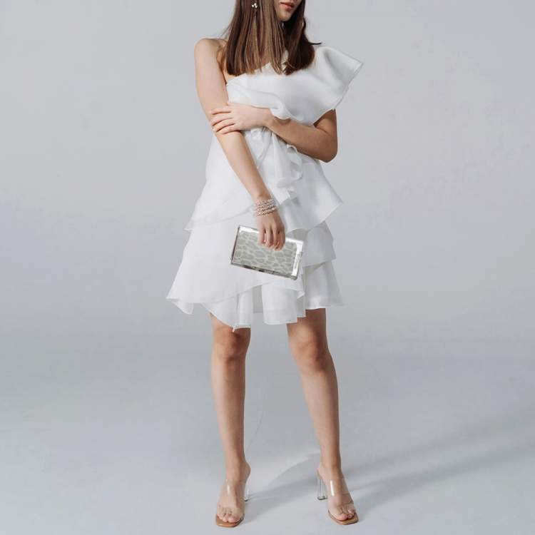 Pre Owned Charlotte Olympia Clear Perspex Spider Pandora Box Clutch