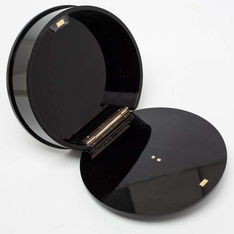 Pre Owned Charlotte Olympia Black/Pink Perspex Such a Tease Tassel Clutch
