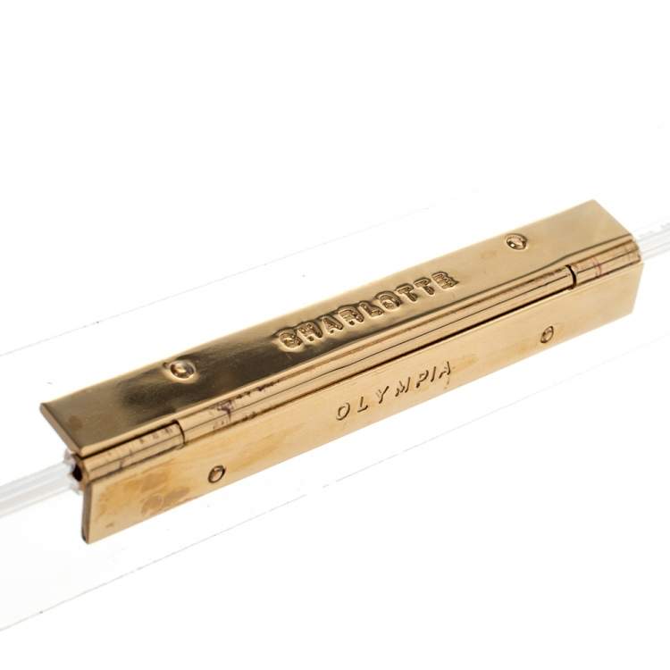 مملوكة مسبقًا Charlotte Olympia Clear Perspex Pandora Classic Box Clutch