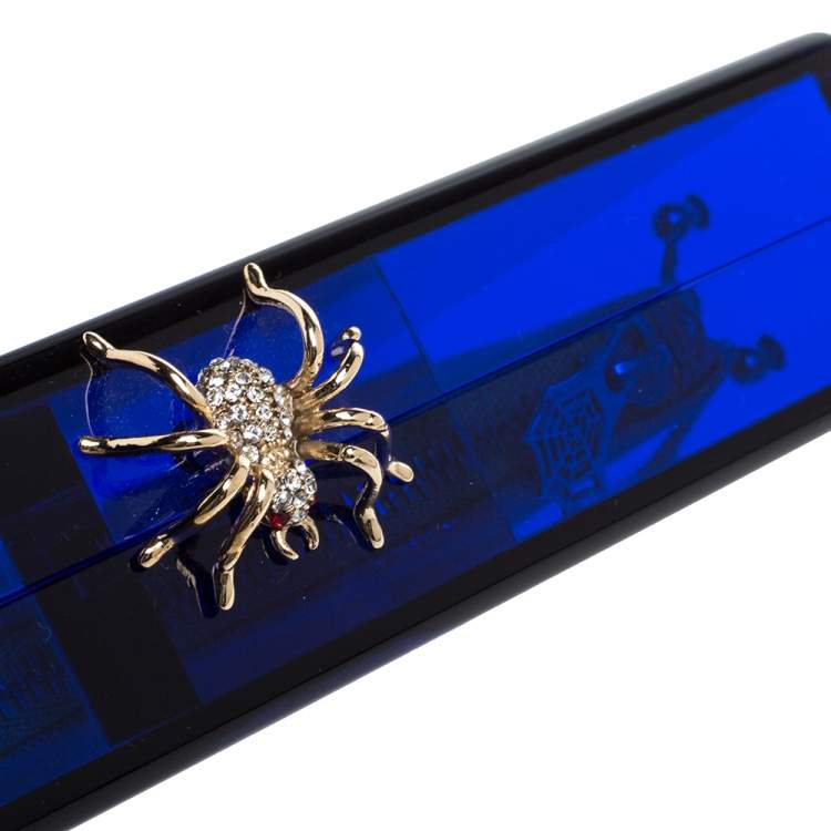 مملوكة مسبقًا Charlotte Olympia Blue Perspex Pandora Classic Box Clutch