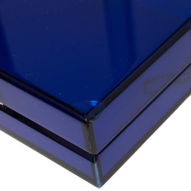 Pre Owned Charlotte Olympia Blue Perspex Pandora Classic Box Clutch