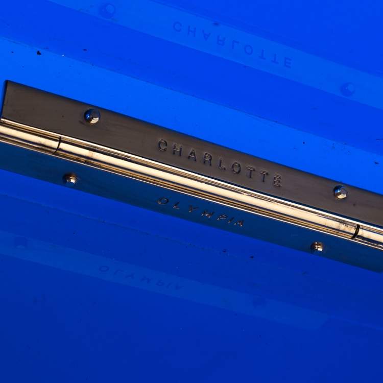Pre Owned Charlotte Olympia Blue Perspex Pandora Classic Box Clutch