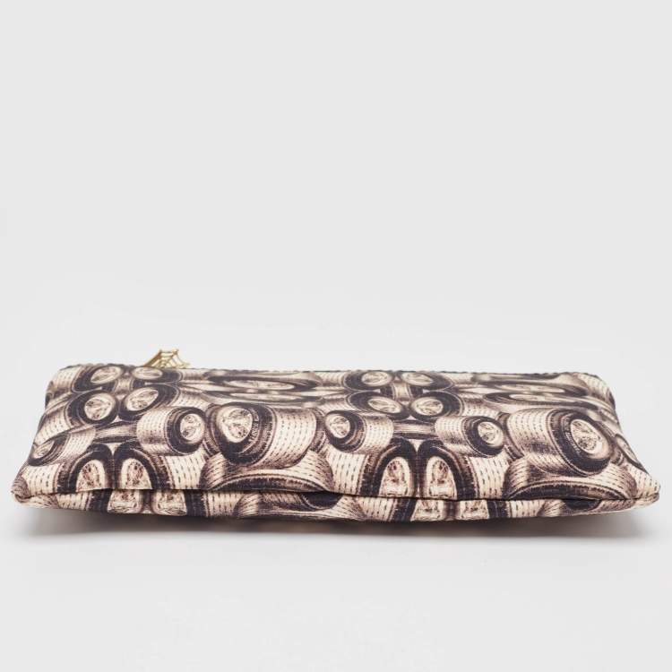 Pre Owned Charlotte Olympia Multicolor Printed Fabric Zip Pouch