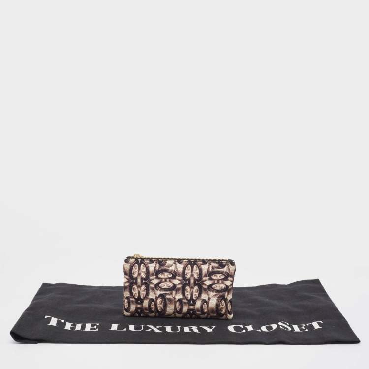 Pre Owned Charlotte Olympia Multicolor Printed Fabric Zip Pouch