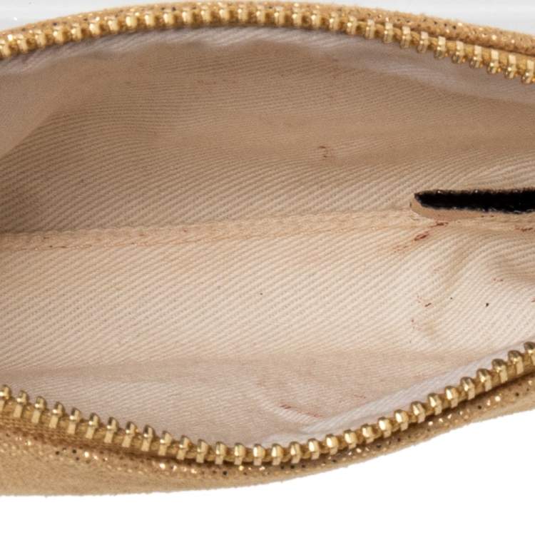 Pre Owned Charlotte Olympia Gold Perspex Pandora Box Clutch