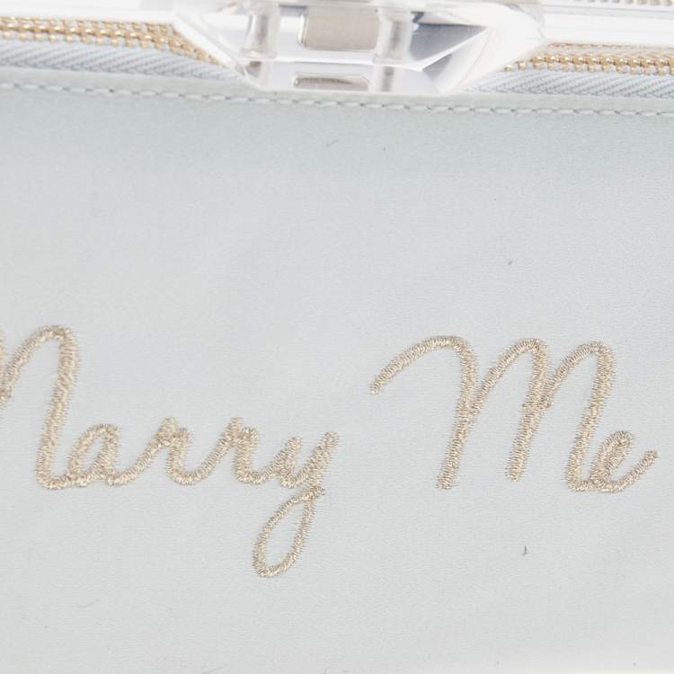 Pre Owned Charlotte Olympia Clear Perspex Pandora Classic Box Clutch