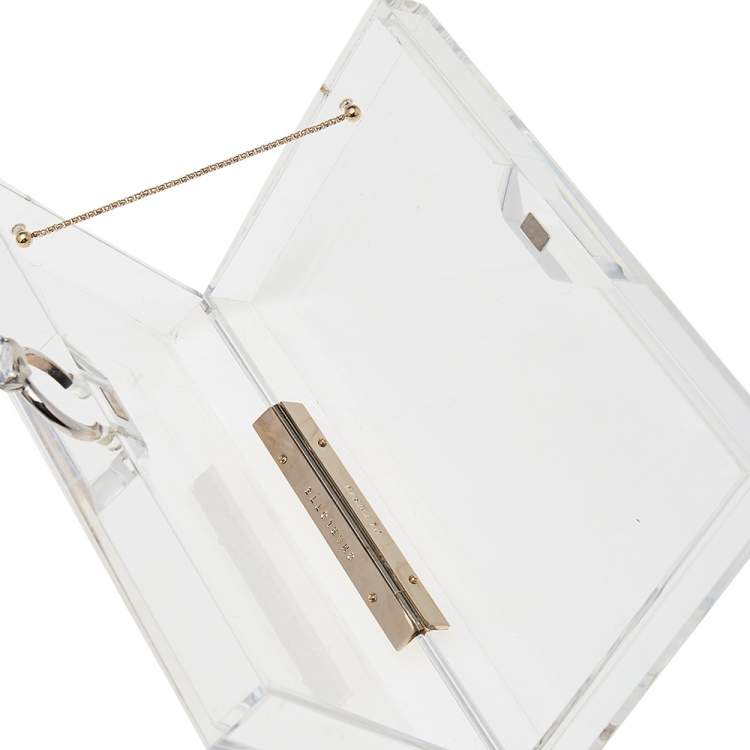 Pre Owned Charlotte Olympia Clear Perspex Pandora Classic Box Clutch