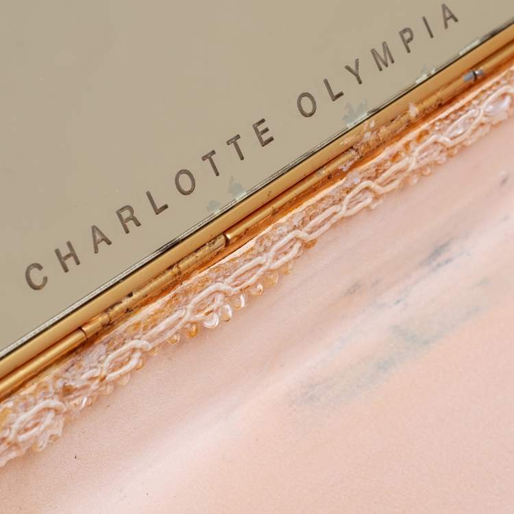 Pre Owned Charlotte Olympia Gold Metal Clutch