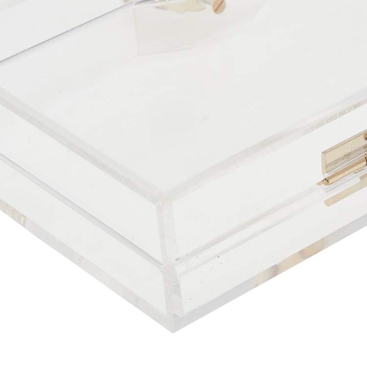 Pre Owned Charlotte Olympia Clear Perspex Pandora Classic Box Clutch