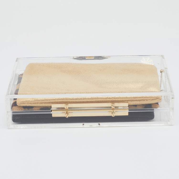 مملوكة مسبقًا Charlotte Olympia White Clear Perspex Box Clutch