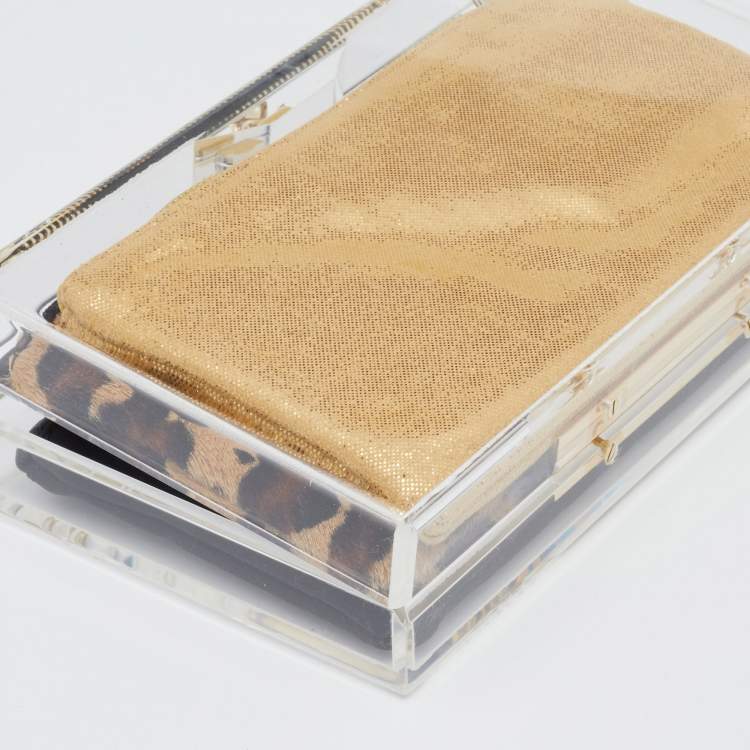 مملوكة مسبقًا Charlotte Olympia White Clear Perspex Box Clutch