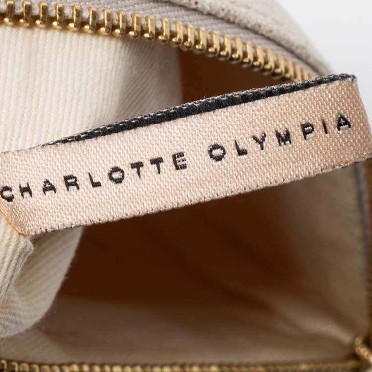 Pre Owned Charlotte Olympia White Clear Perspex Pandora Box Clutch