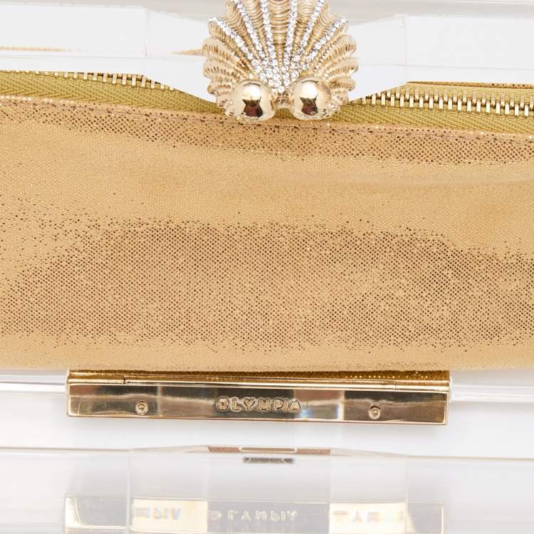 Pre Owned Charlotte Olympia Clear Perspex Pandora Classic Box Clutch