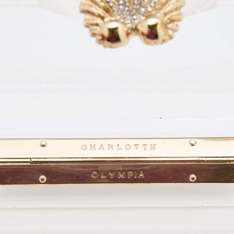 Pre Owned Charlotte Olympia Clear Perspex Pandora Classic Box Clutch