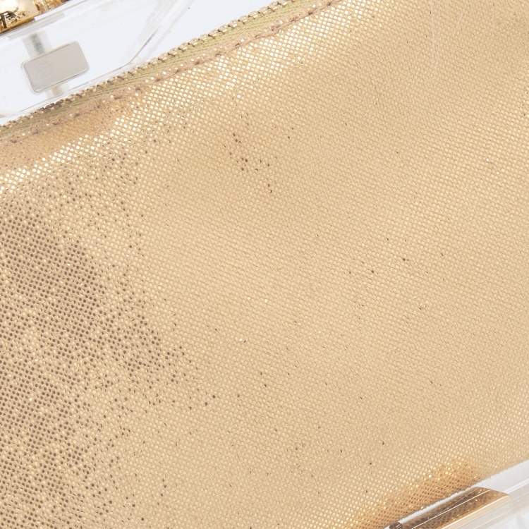 Pre Owned Charlotte Olympia Clear Perspex Pandora Classic Box Clutch