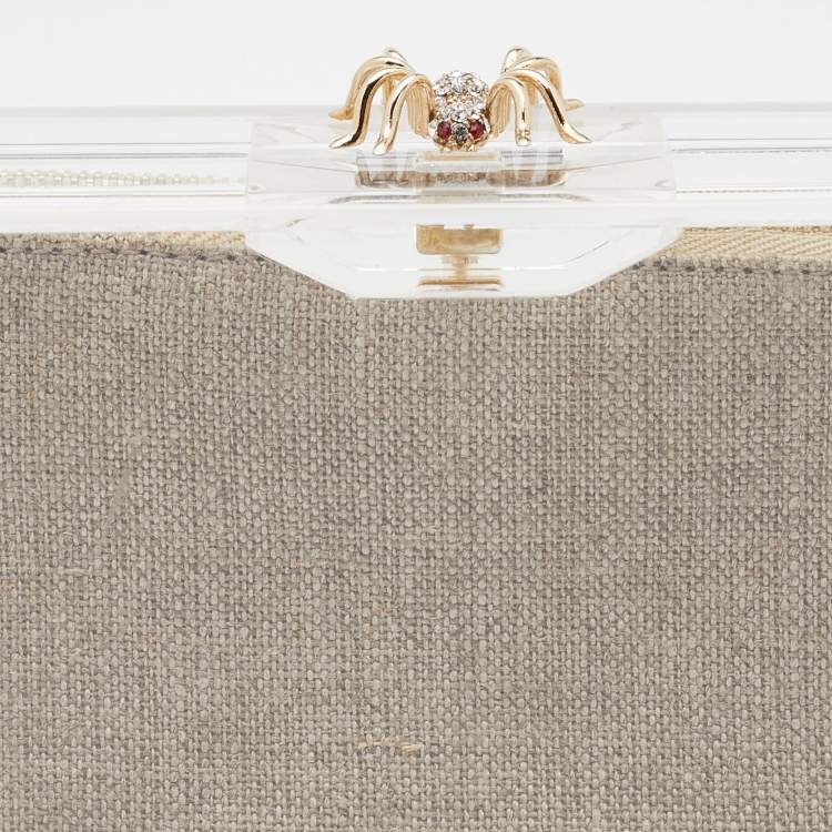 Pre Owned Charlotte Olympia Clear Perspex Pandora Classic Box Clutch