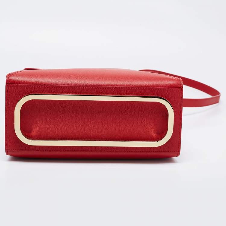 Pre Owned Charlotte Olympia Red Leather Bogart Top Handle Bag