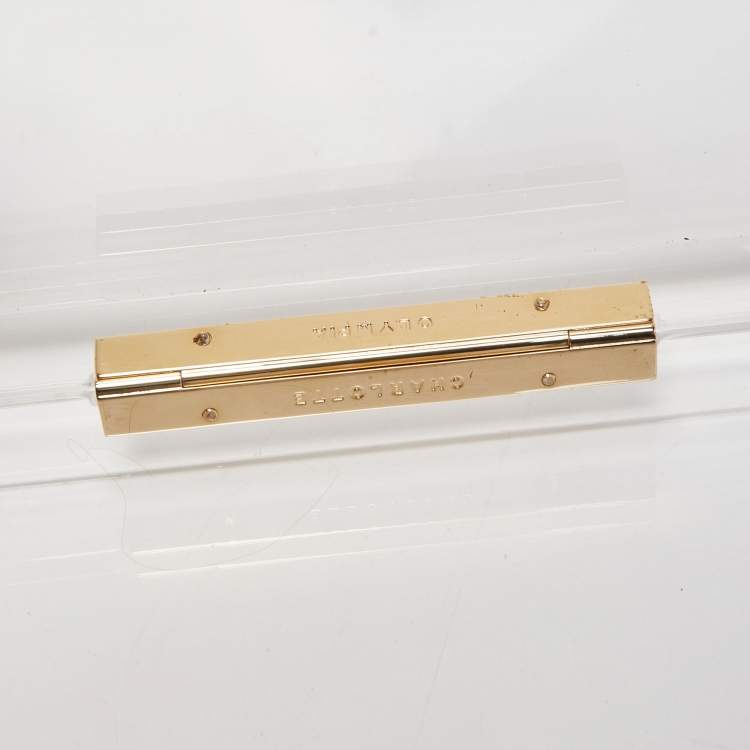 Pre Owned Charlotte Olympia Clear Perspex Pandora And Multicolor Pouches Classic Box Clutch