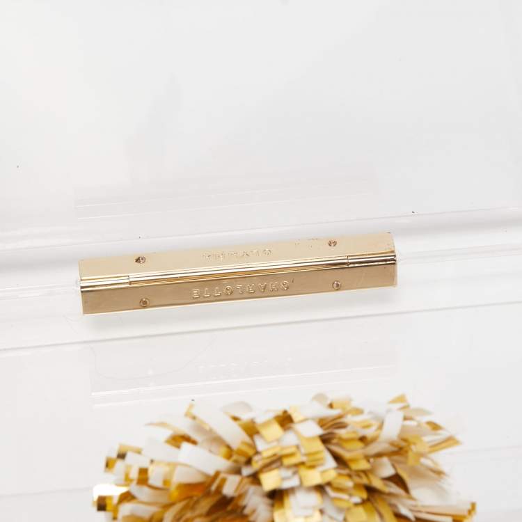 Pre Owned Charlotte Olympia Clear Perspex Pandora And Multicolor Pouches Classic Box Clutch