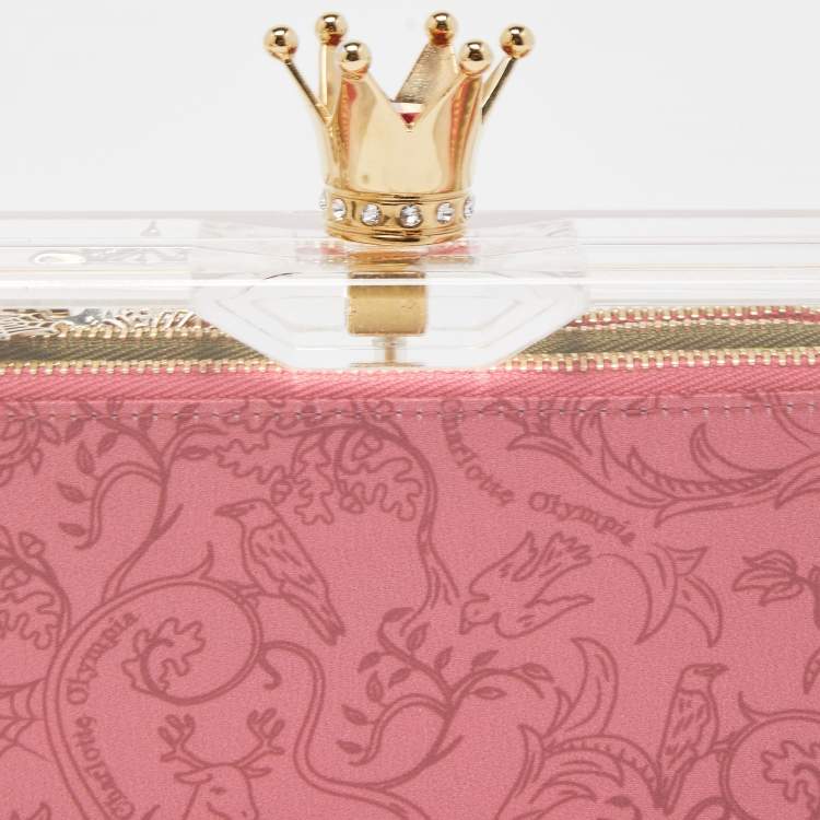 Pre Owned Charlotte Olympia Clear Perspex Pandora Royal Box Clutch