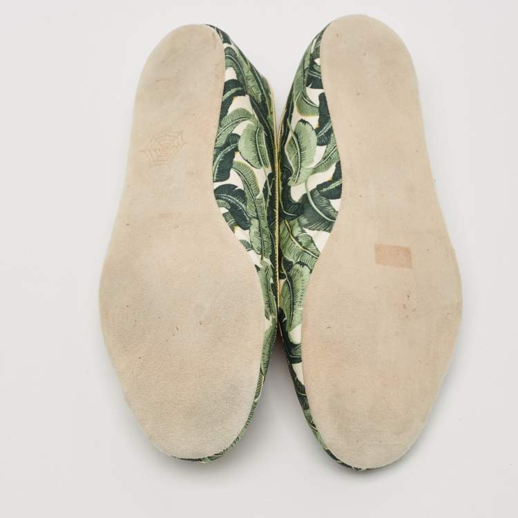 Pre Owned Charlotte Olympia Multicolor Embroidered Fabric Flamingo Smoking Slippers Size 38