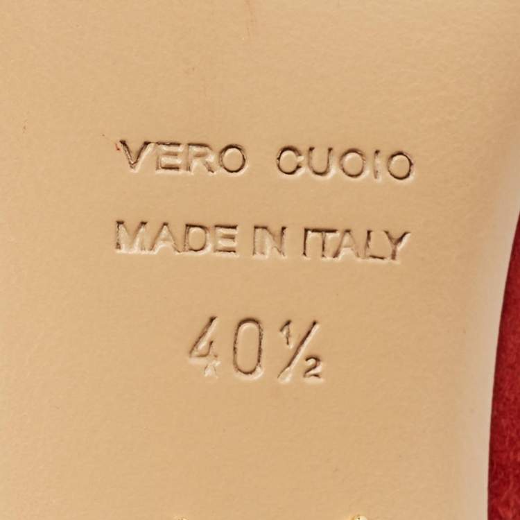 Pre Owned Charlotte Olympia Red Suede Dolly Platform Pumps Size 40.5