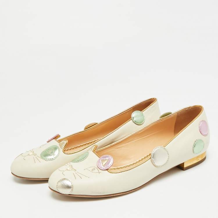 مملوكة مسبقًا حذاء باليرينا شارلوت أوليمبيا فيلفت أحمر سبايدر مقاس 38