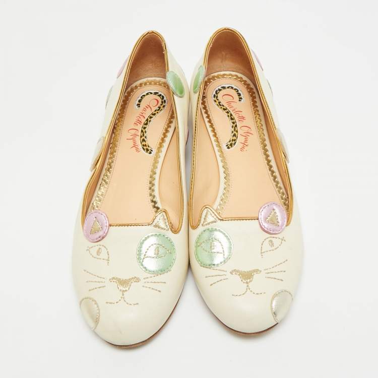 مملوكة مسبقًا حذاء باليرينا شارلوت أوليمبيا فيلفت أحمر سبايدر مقاس 38