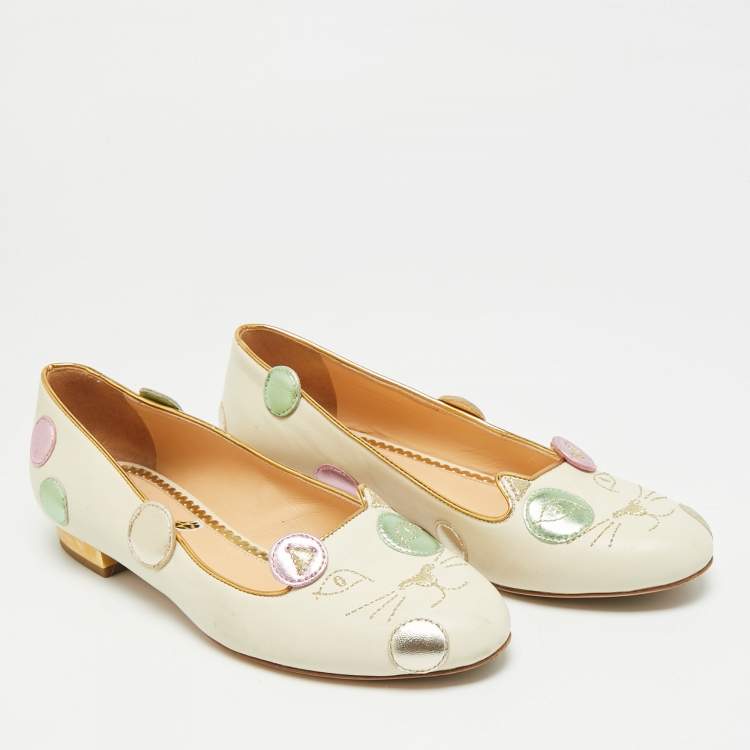 مملوكة مسبقًا حذاء باليرينا شارلوت أوليمبيا فيلفت أحمر سبايدر مقاس 38