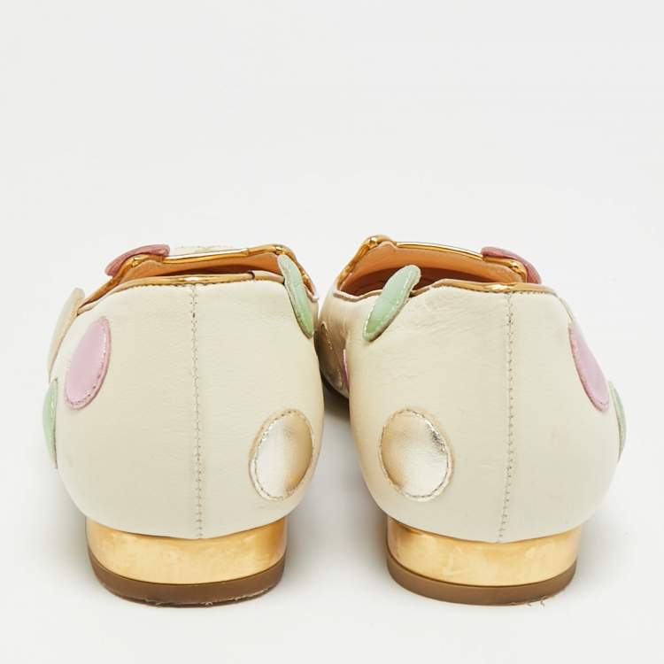 مملوكة مسبقًا حذاء باليرينا شارلوت أوليمبيا فيلفت أحمر سبايدر مقاس 38