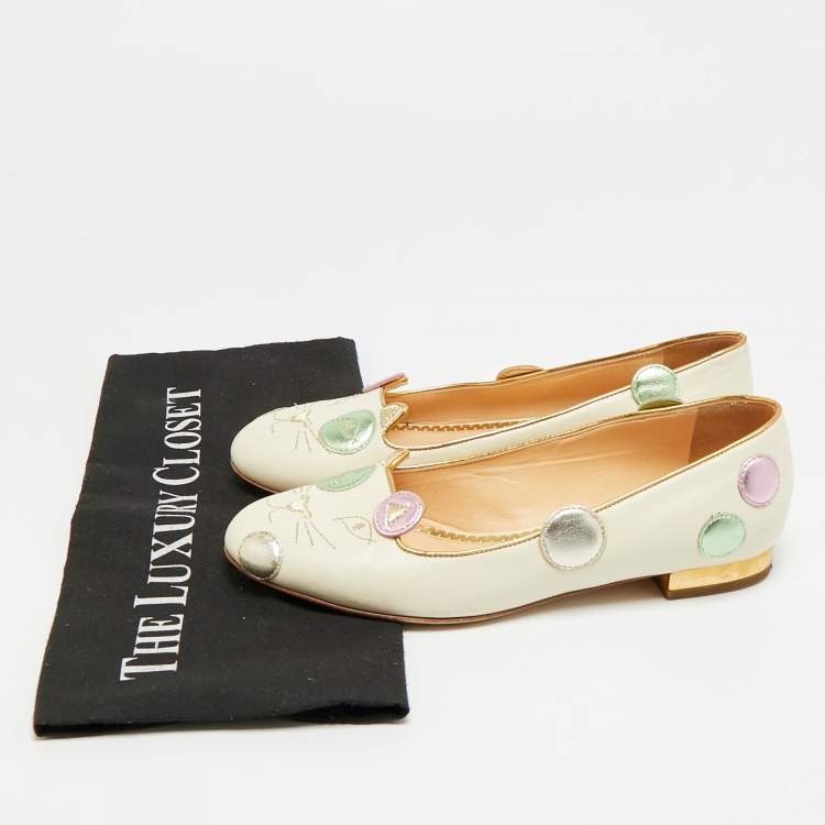 مملوكة مسبقًا حذاء باليرينا شارلوت أوليمبيا فيلفت أحمر سبايدر مقاس 38