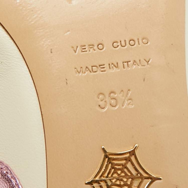 مملوكة مسبقًا حذاء باليرينا شارلوت أوليمبيا فيلفت أحمر سبايدر مقاس 38