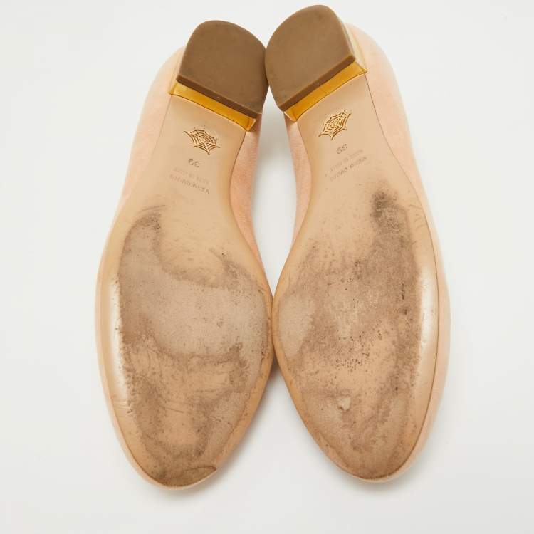 Pre Owned Charlotte Olympia Pink Suede Cancer Smoking Slippers Size 39
