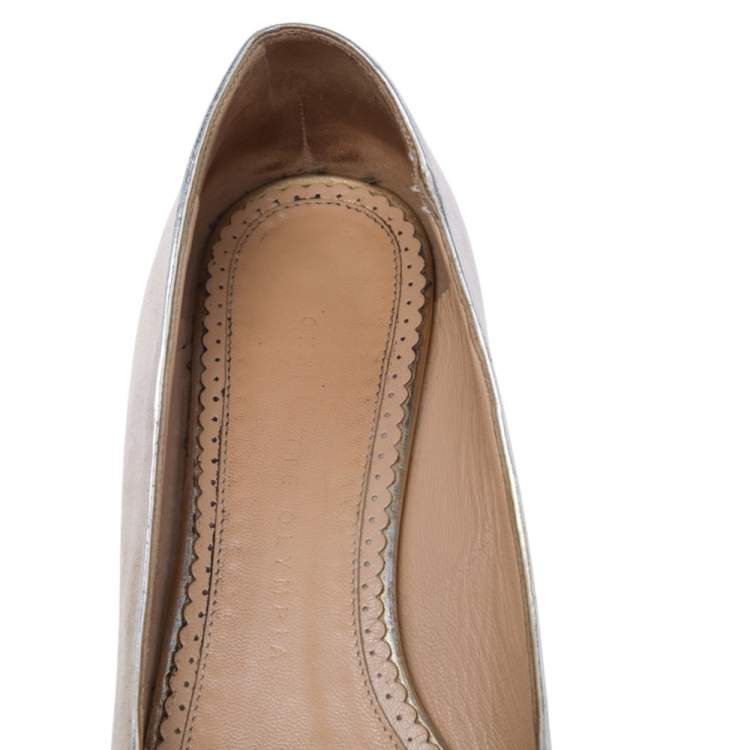 Pre Owned Charlotte Olympia Pink Suede Birthday Cancer Zodiac Smoking Slippers Size 38