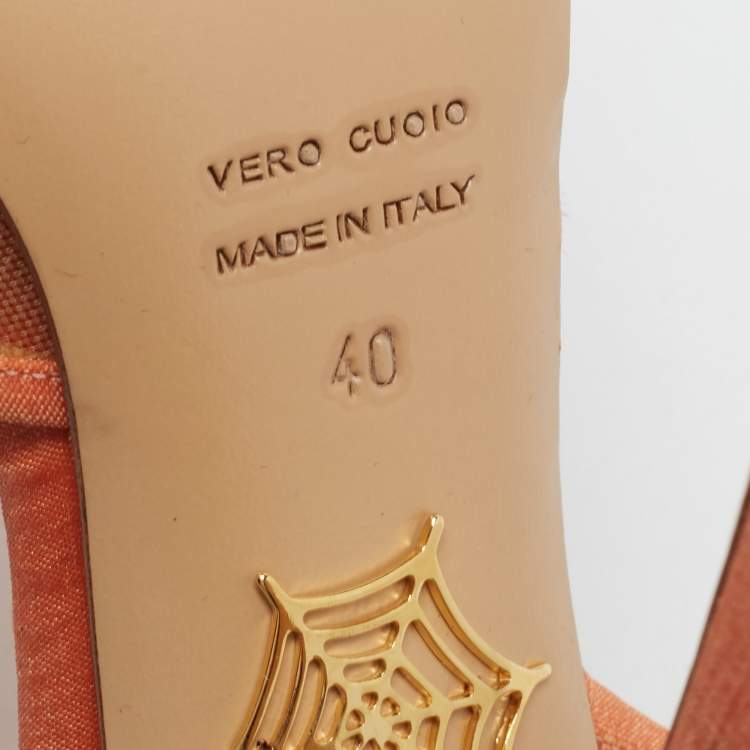 Pre Owned Charlotte Olympia Pink Canvas And Mesh Flower Platform Sandals Size 40