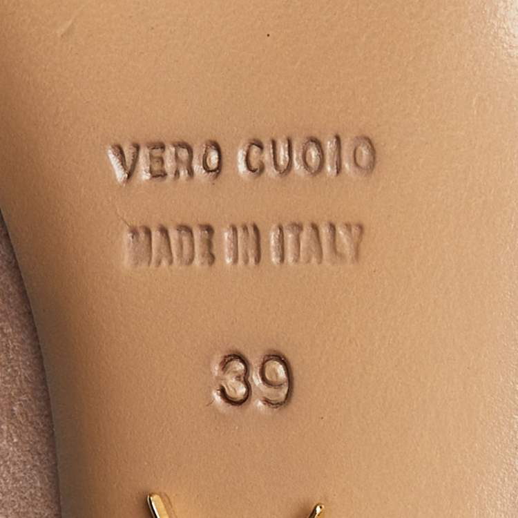Pre Owned Charlotte Olympia Beige Suede Dolly Slingback Pumps Size 39