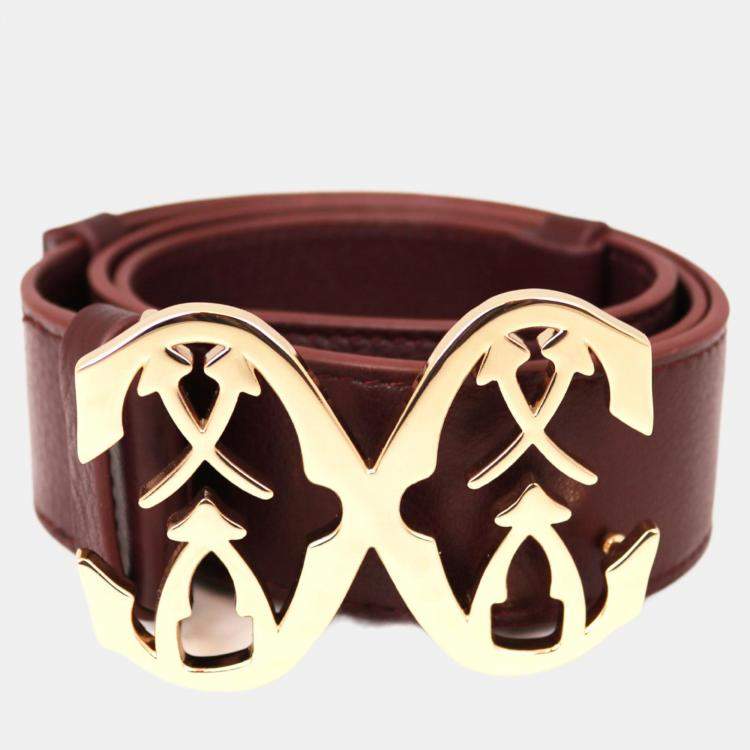 Pre Owned Charriol Chocolate Leather MARIE OLGA W-Belts