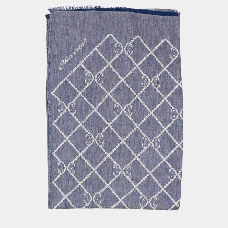 Pre Owned Charriol Navy & Grey Scarf